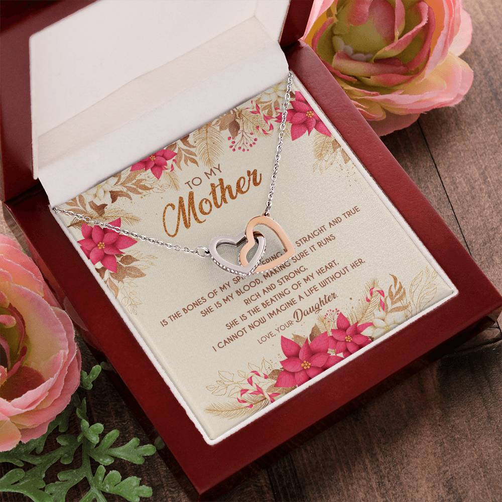 Gift For Mom - Beating Of My Heart - The Interlocking Heart Necklace Interlocking Hearts Necklace