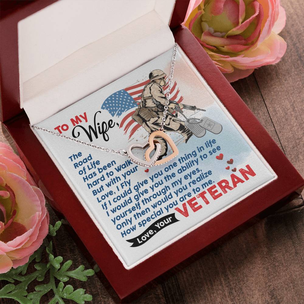 Veteran'S Wife - Interlocking Heart Necklace Interlocking Hearts Necklace