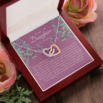 Pregnancy Gift For Daughter Baby Shower Gift Mom To Be Gift Expecting Mom Gift Pregnant Daughter Gift From Mom Interlocking Hearts Necklace