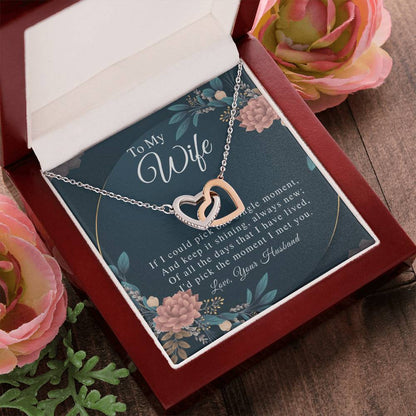The Moment I Met You - Interlocking Hearts Necklace