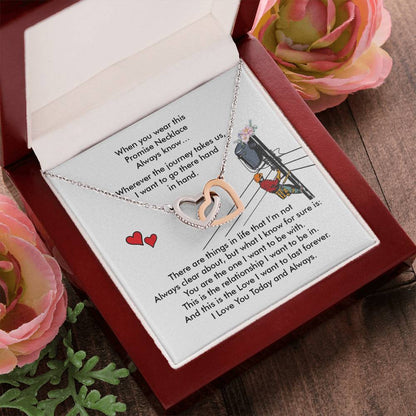 Lineman'S Girl - Interlocking Heart Necklace Interlocking Hearts Necklace