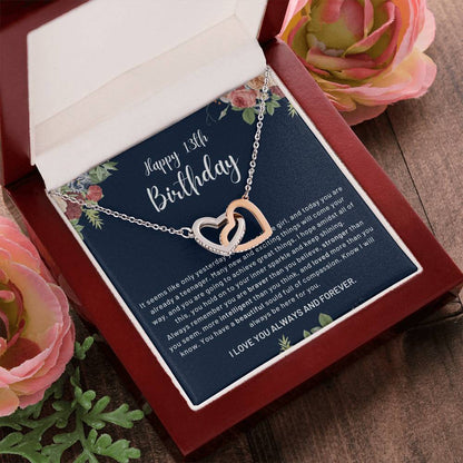 Happy 13Th Birthday Already Teenager Interlocked Hearts Necklace Interlocking Hearts Necklace