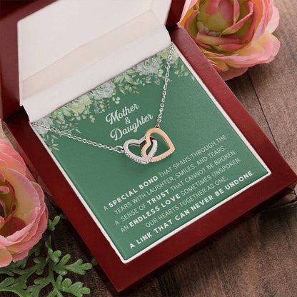 Linked Hearts Necklace For Mother Daughter Gift Minimalist Jewelry Gift For Daughter Mothers Day Sentimental Jewelry Gift For Mom Interlocking Hearts Necklace