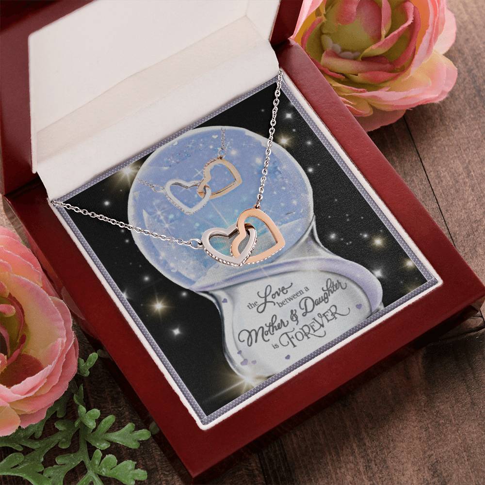 Love Hearts Together 4-Ever Necklace Interlocking Hearts Necklace