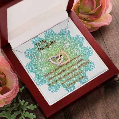 To My Daughter From Mom Two Interlocked Hearts Necklace Interlocking Hearts Necklace