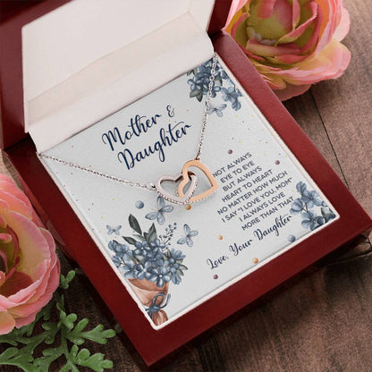 Interlocking Hearts Mother And Daughter Not Always Eye To Eye Interlocking Hearts Necklace