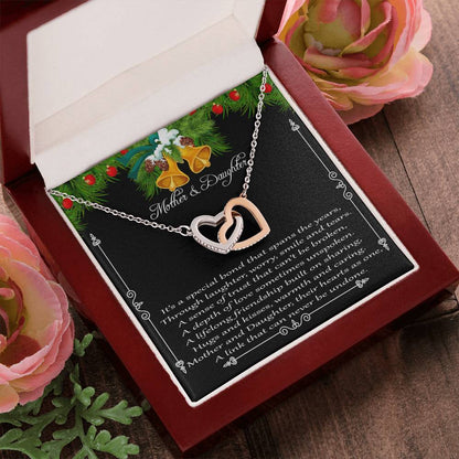 Mother & Daughter - It'S A Special Bond Interlocking Hearts Necklace