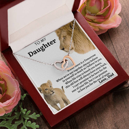 Gift For Daughter From Dad Interlocking Interlocking Hearts Necklace