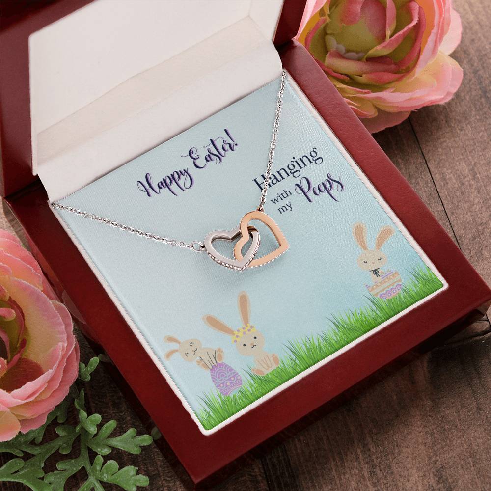 Happy Easter - Hanging With My Pepps - Necklace Interlocking Hearts Necklace