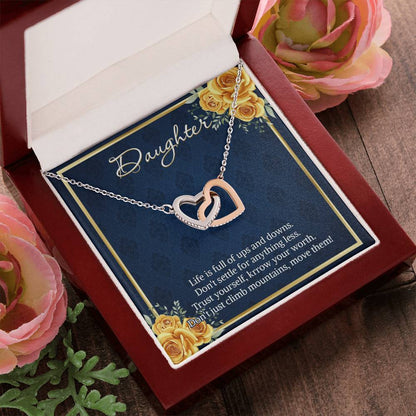 Necklace For Daughter From Mom Dad Daughter Birthday Necklace Interlocking Hearts Daughter Jewelry Giftpersonalized Necklace For Daughter Interlocking Hearts Necklace