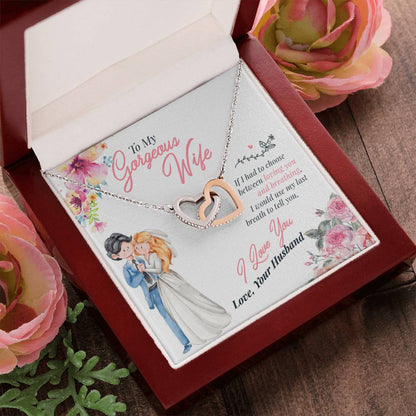 Gift For Wife - Interlocking Hearts Necklace