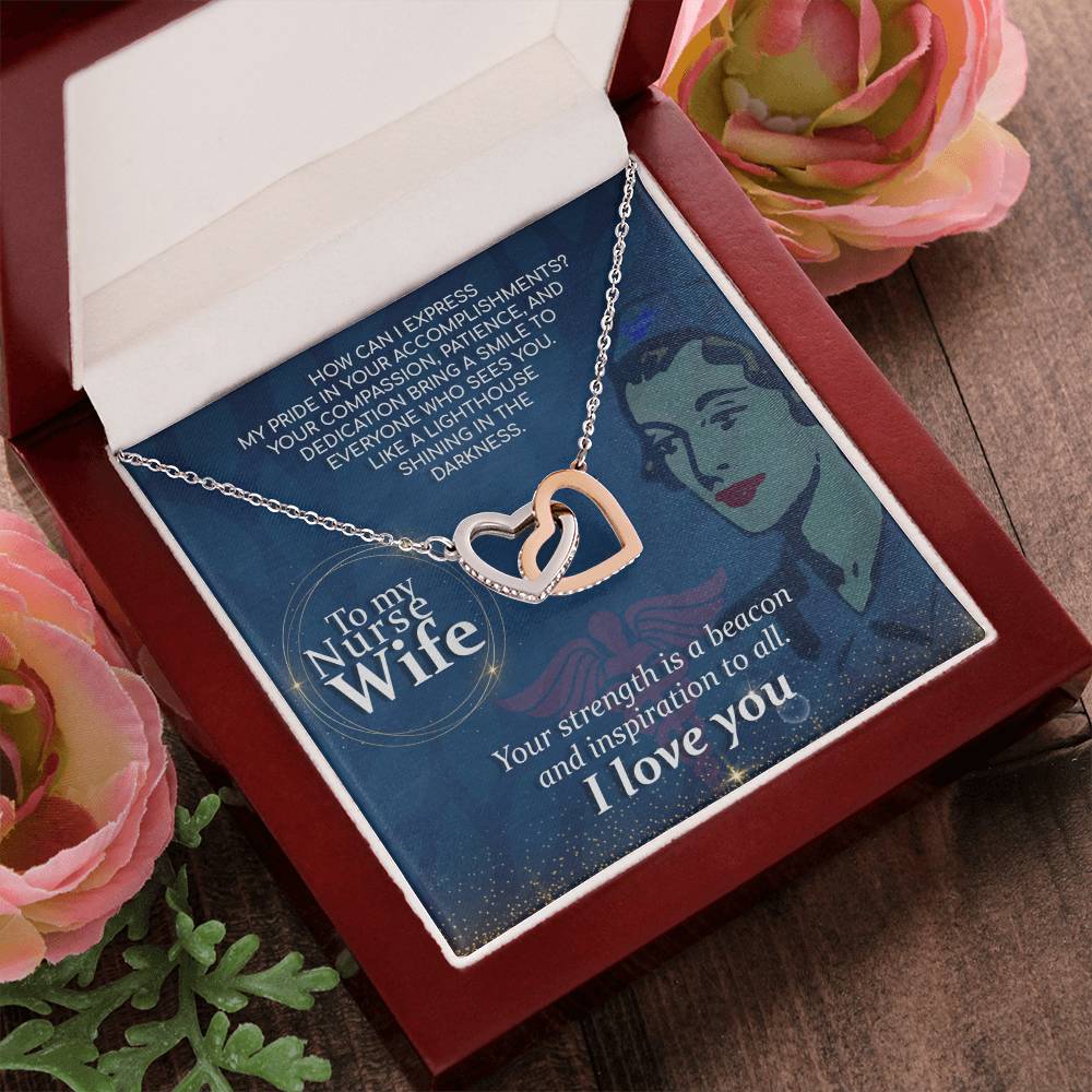 Interlocking Hearts Necklace Nurse Graduation Gift Nurse Gift Nurse Necklace Future Nurse Gift Gift For Nurse