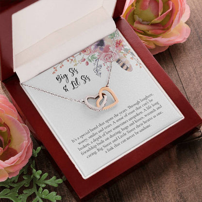 Big Sis And Lil Sis Interlocking Hearts Necklace