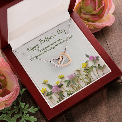 Mother'S Day Two Hearts Sp008 Interlocking Hearts Necklace