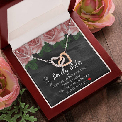 Sisters Necklace Sister Gift Sister Jewelry Lovely Sister Gift Interlocking Hearts Necklace