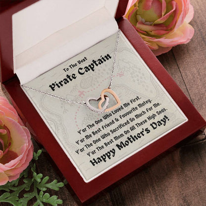 Pirate Captain Mother'S Day Necklace Interlocking Hearts Necklace