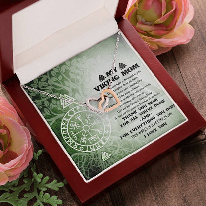 My Viking Mom Necklace - Viking Mother Gift - Mother'S Day Gift Interlocking Hearts Necklace
