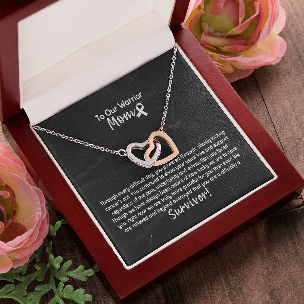Mom Cancer Survivor Necklace From All Of Us Interlocking Hearts Necklace