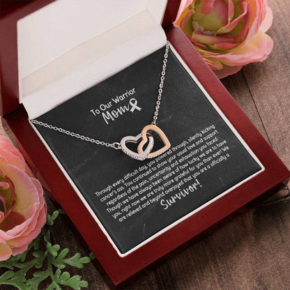 Mom Cancer Survivor Necklace From All Of Us Interlocking Hearts Necklace