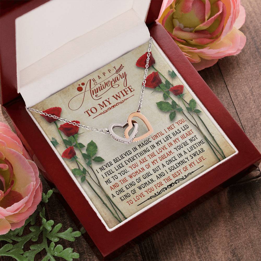 Lovly Gift For Anniversary - Gift For Wife Interlocking Hearts Necklace