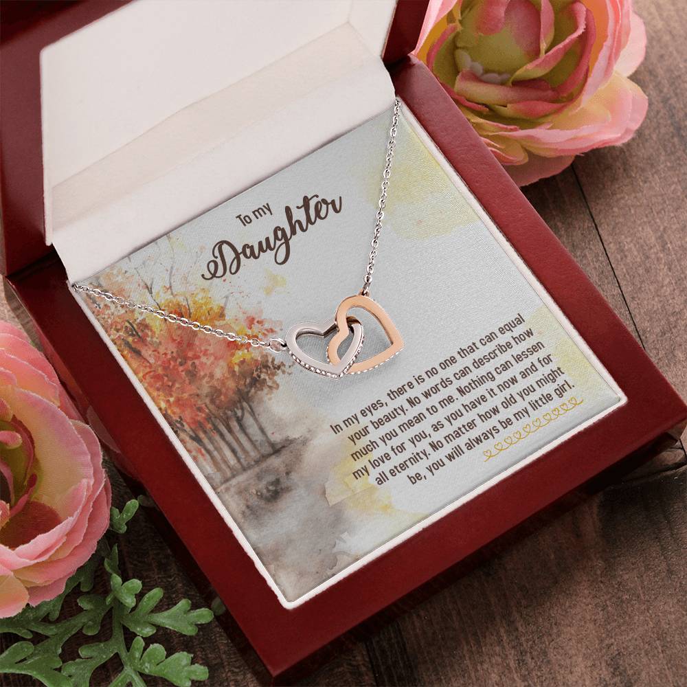 Interlocked Hearts Necklace - For Daughter Interlocking Hearts Necklace