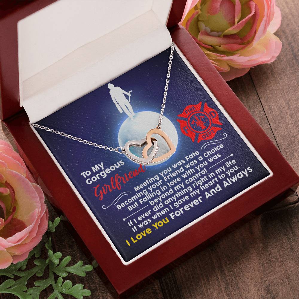 Firefighter'S Girlfriend - Interlocking Heart Necklace Interlocking Hearts Necklace