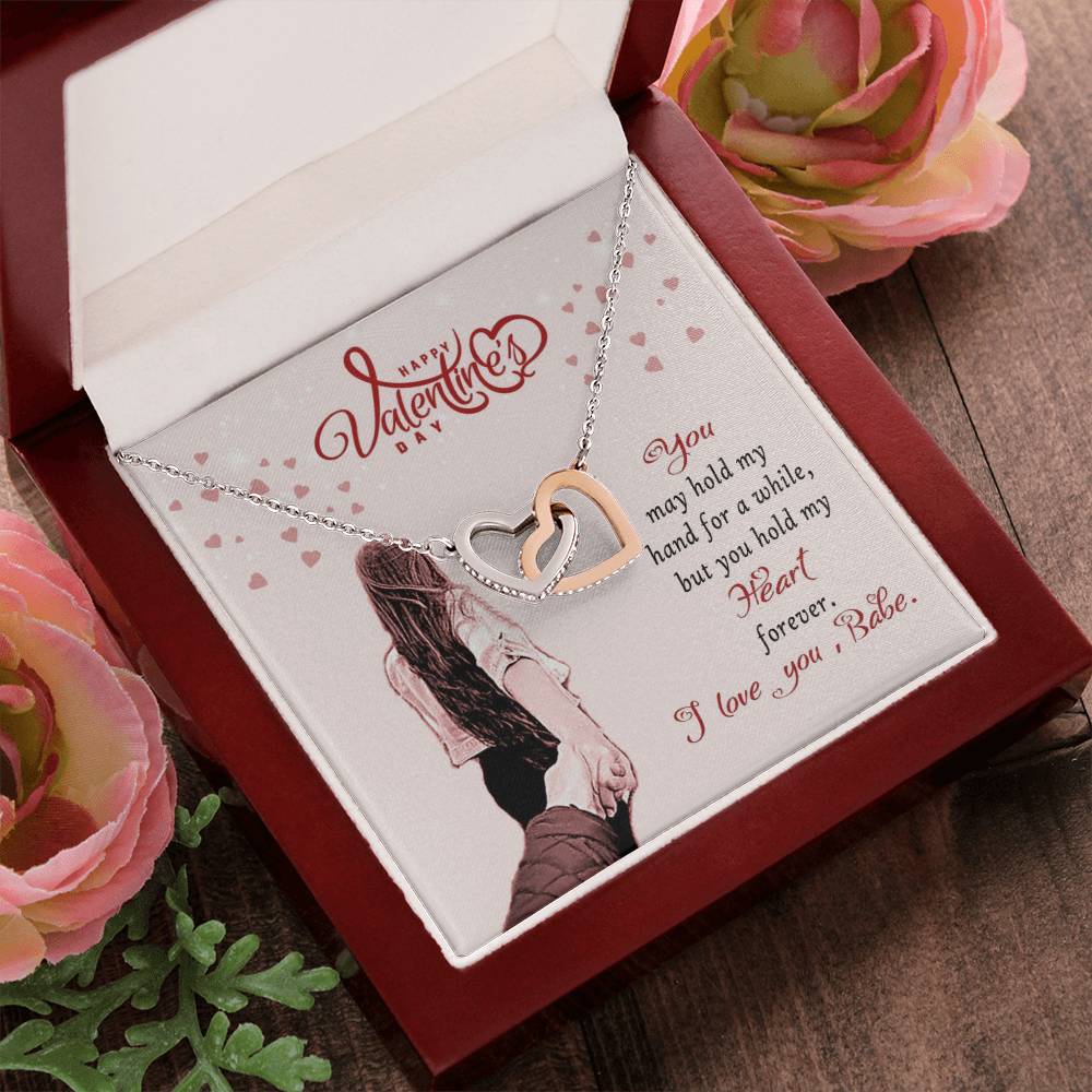 To My Wife Interlocking Hearts Necklace