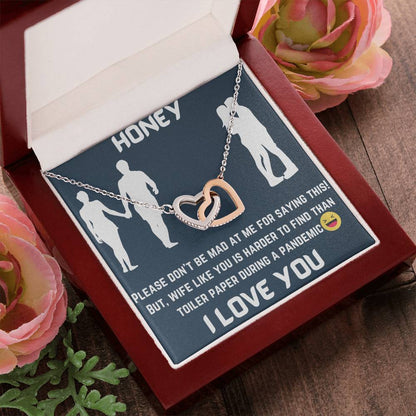 Gift For Wife Interlocking Hearts Necklace