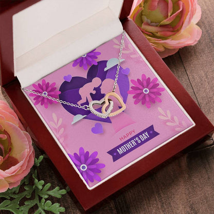 Happy Mother'S Day- Interlocking Heart Necklace Interlocking Hearts Necklace