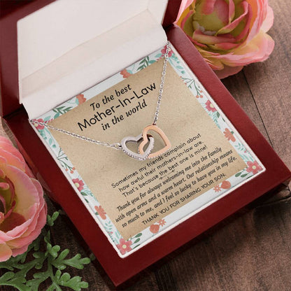 Gift For Mother-In-Law - The Best One Is Mine 2 - Interlocking Interlocking Hearts Necklace