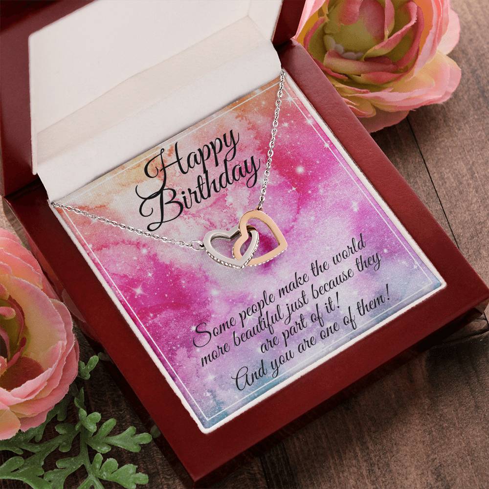 Two Hearts Necklace Interlocking Hearts Necklace