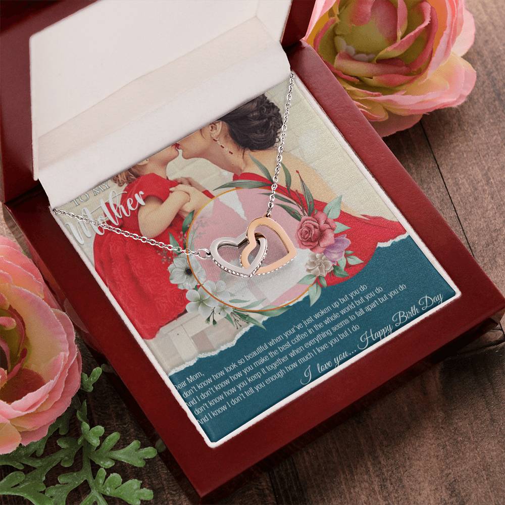 New Mommy Necklace New Mom Gift Mom To Be Winnie The Pooh Baby Shower Gift First Time Mom Pregnancy Gift New Mommy Gift Idea Interlocking Hearts Necklace