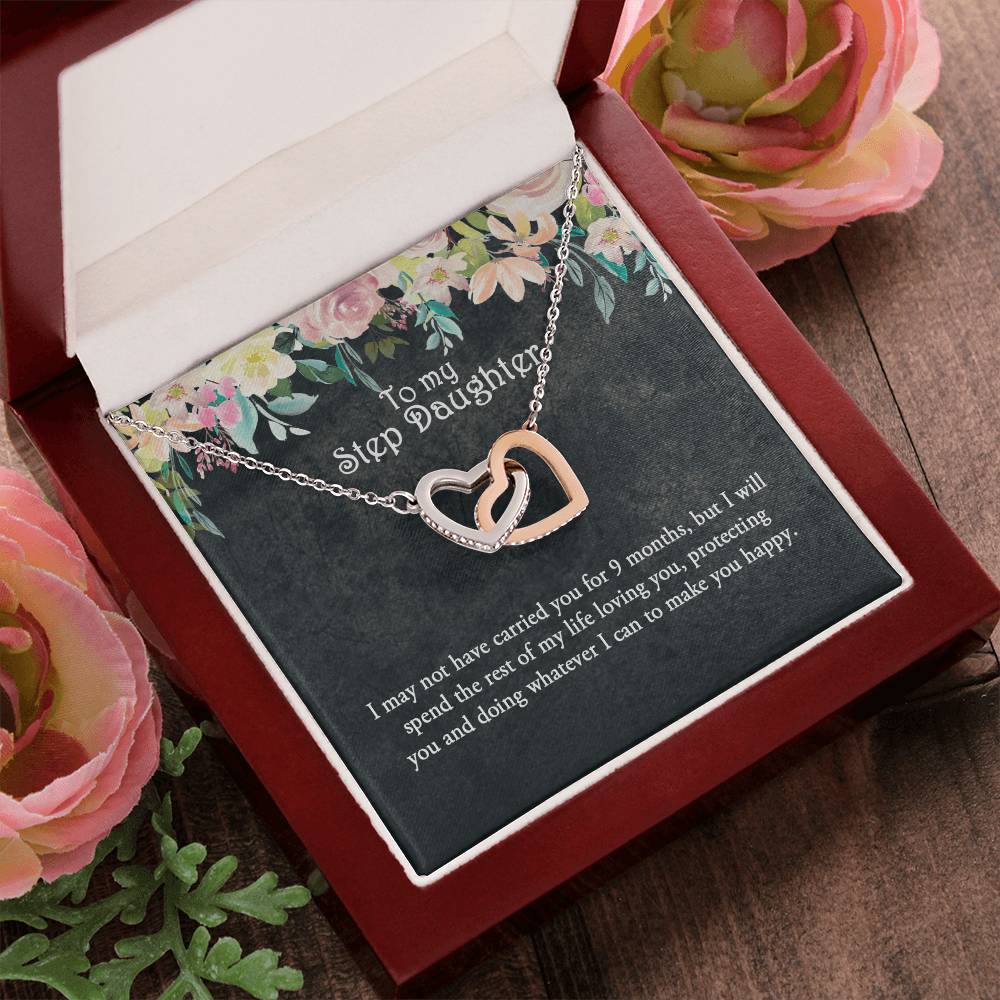 Step Daughter Necklace Stepdaughter Gift Gift From Stepmom Bonus Daughter Interlocking Hearts Interlocking Hearts Necklace