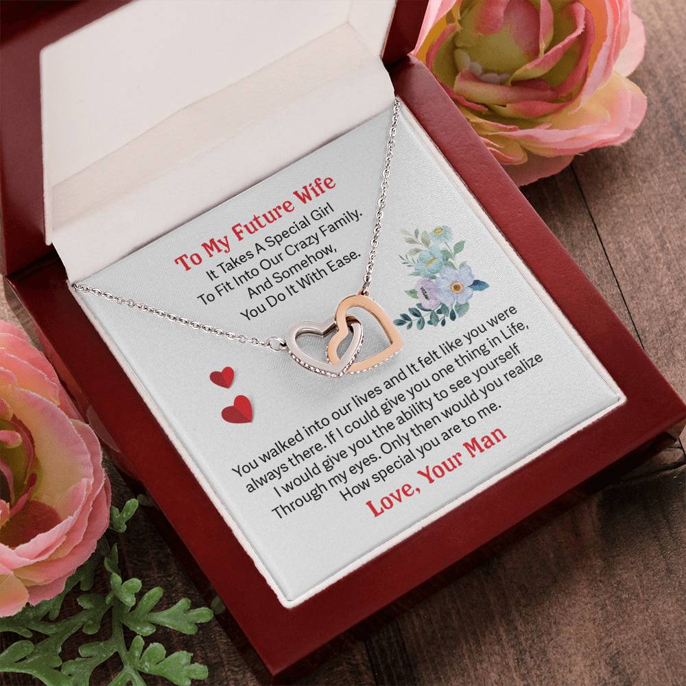 Gift For Future Wife - Interlocking Heart Necklace Interlocking Hearts Necklace