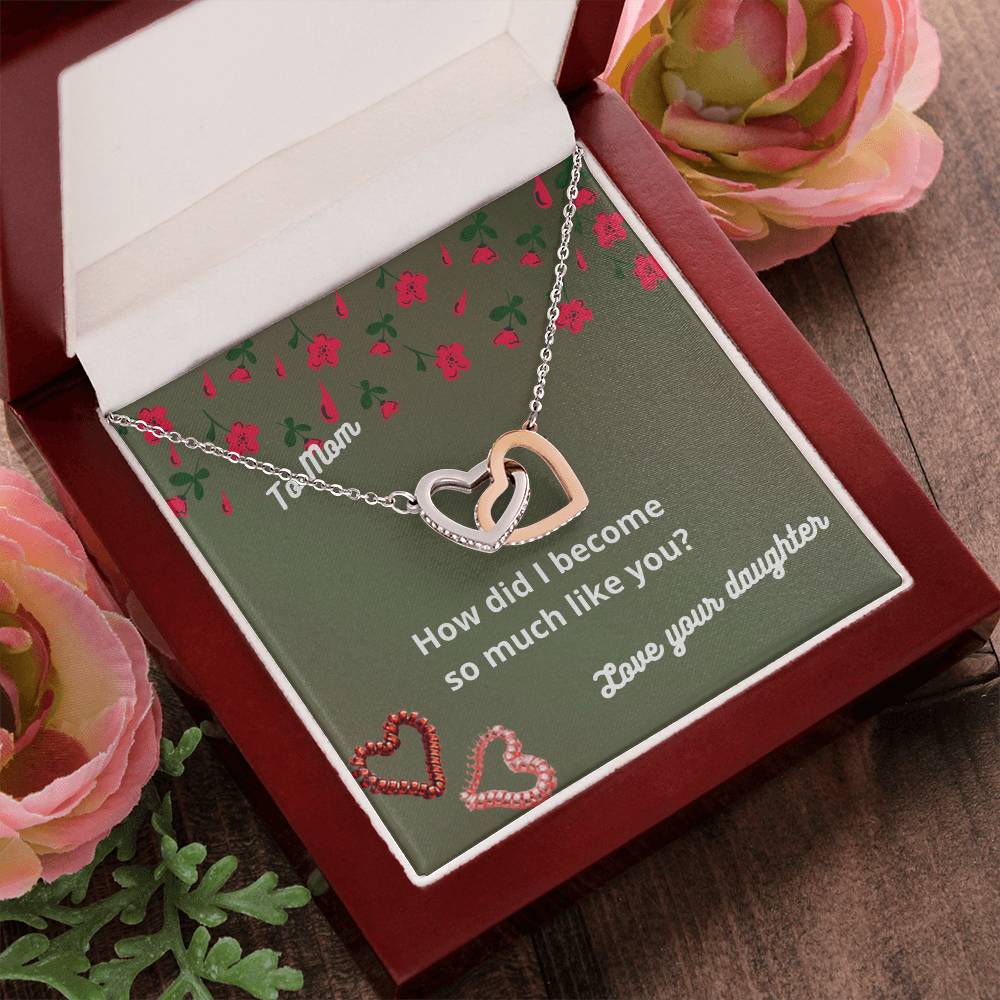 So Much Like You Two Hearts Necklace Interlocking Hearts Necklace