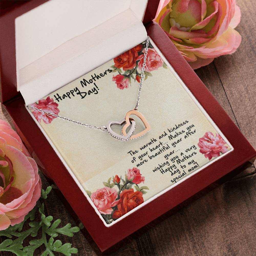Mothers Day Heart Necklace Interlocking Hearts Necklace