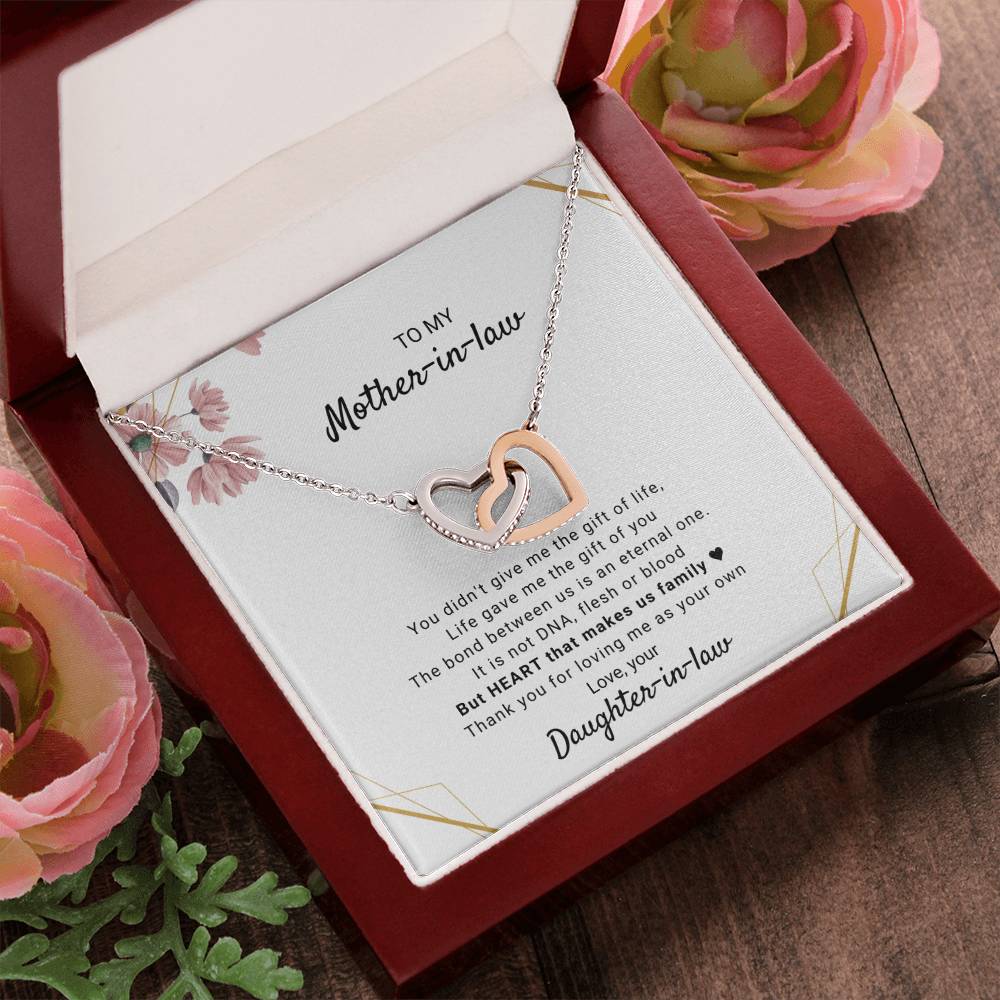 Life Gave Me The Gift Of You - Necklace Interlocking Hearts Necklace