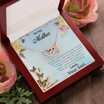 Mother And Son Special Bond Necklace Interlocking Hearts Necklace