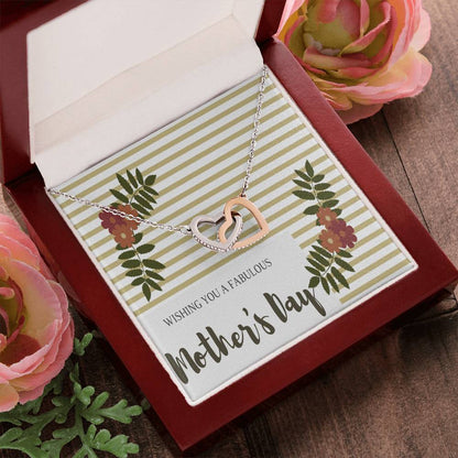 To My Lifeline My Mom Interlocking Hearts Necklace