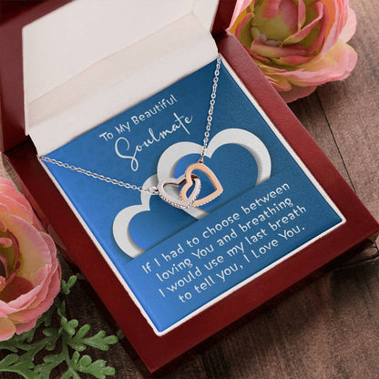 Necklace Gift For Soulmate - Interlocking Heart Necklace Interlocking Hearts Necklace