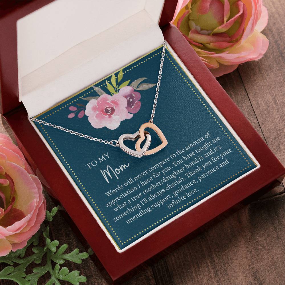 Gift For Mom Interlocking Hearts Necklace