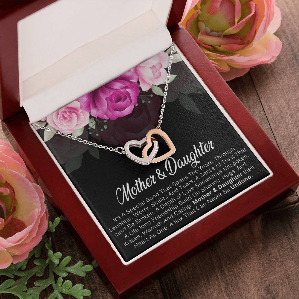 Meaningful Gift For Mother And Daughter Interlocking Hearts Necklace