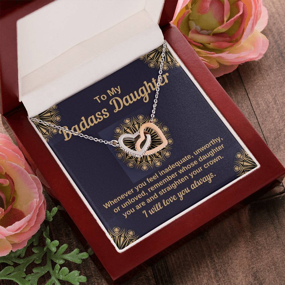 Best Daughter Gifts Interlocking Hearts Necklace