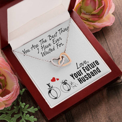 Gift For Future Wife - Interlocking Heart Necklace Interlocking Hearts Necklace