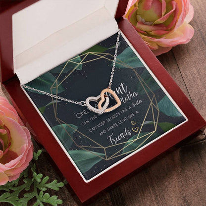 Aunt Necklace Interlocking Heart Necklace For Aunt Aunt Wedding Gift Aunt Of The Bride Personalized Necklace For Aunt Aunt Of The Groom Interlocking Hearts Necklace