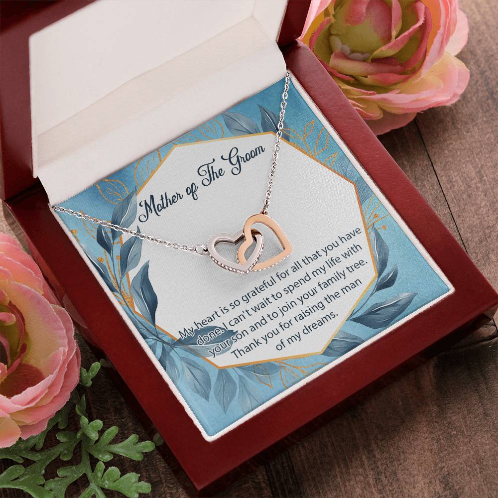 Mother Of The Groom Necklace Mother Of The Groom Weddinggift For Mother Of The Groom Interlocking Hearts Necklace Gift For Mom On Wedding