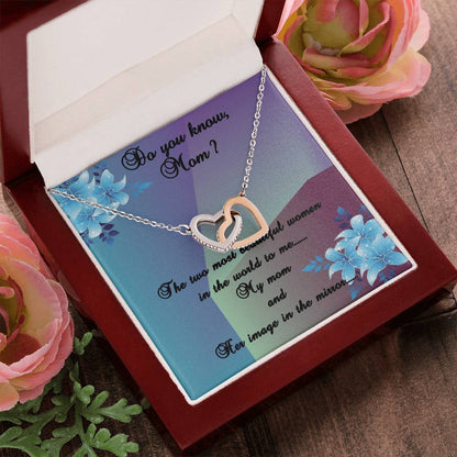 Gift For Mother Interlocking Hearts Necklace