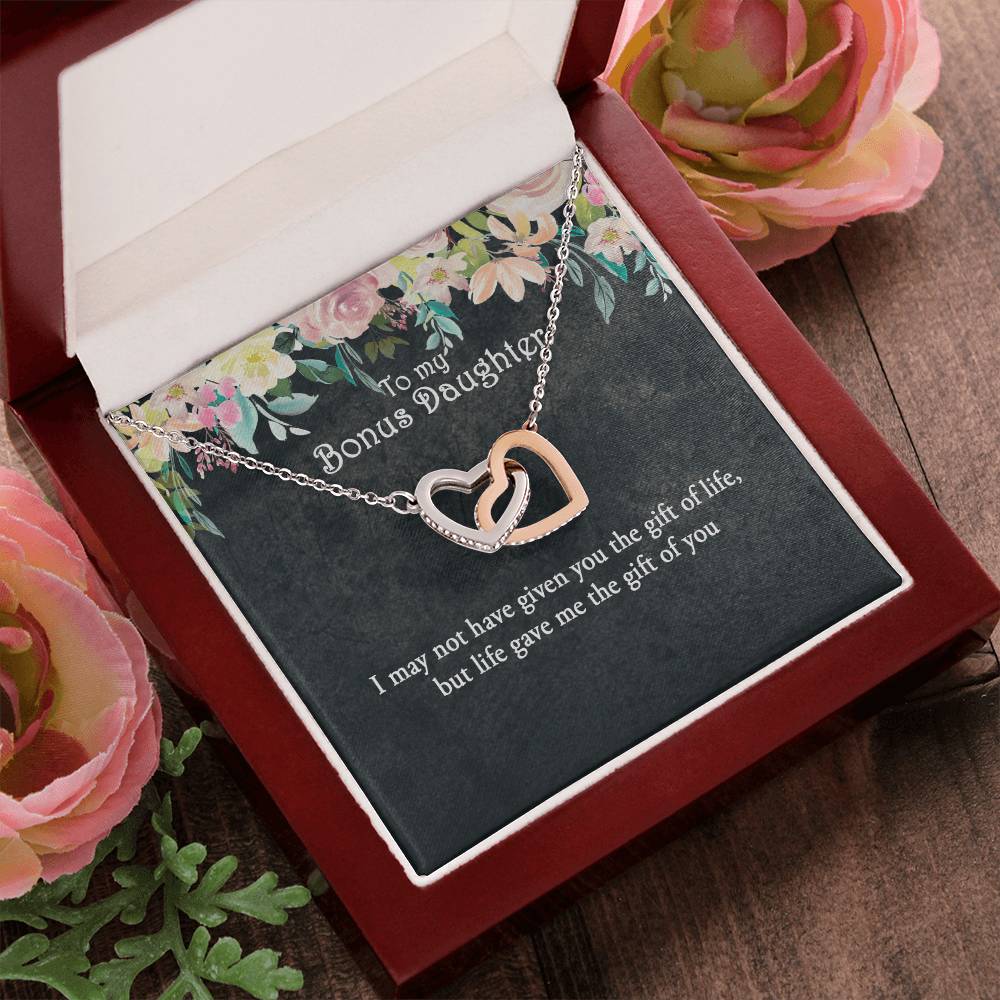 Bonus Daughter Gift Step Daughter Gift Stepdaughter Necklace Daughter Jewelry Step Daughter Birthday Interlocking Hearts Necklace