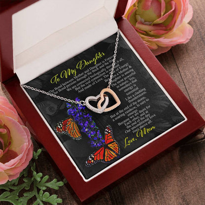 Gift For Daughter- Interlocking Heart Necklace Interlocking Hearts Necklace