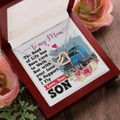 Trucker'S Mom - Interlocking Heart Necklace Interlocking Hearts Necklace